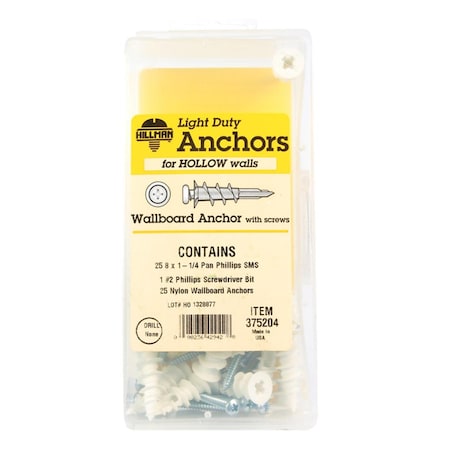 Aceds No.8 Wall Board Nulon Anchor Kit 5326087